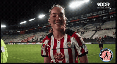 Woman In Red And White Striped Shirt GIF