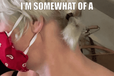 Woman In Red Bandana Saying I'm Somewhat Of A GIF