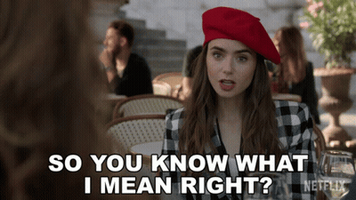 Woman In Red Beret Says So You Know What I Mean Right GIF