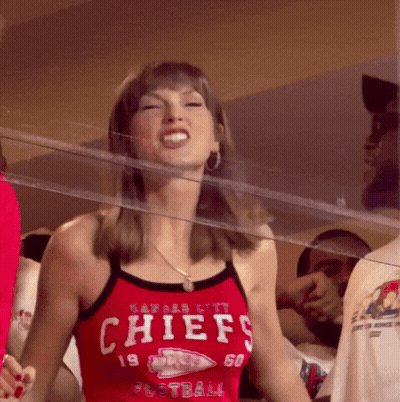 Woman In Red Chiefs Tank Top GIF