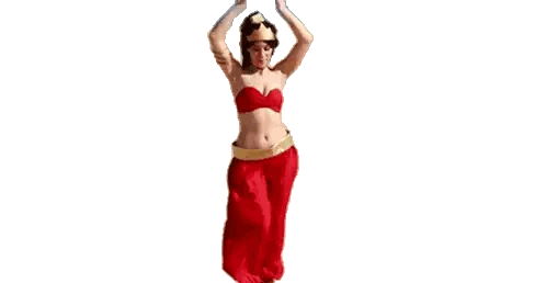 Woman In Red Dancing Sticker