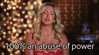 Woman In Red Dress 100% An Abuse Of Power GIF