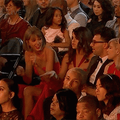 Woman In Red Dress At Concert GIF