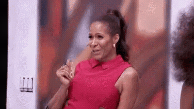Woman In Red Dress Crying GIF