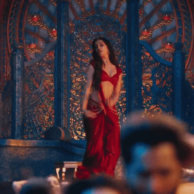 Woman In Red Dress Dancing GIF