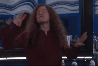 Woman In Red Dress Dancing In Bathroom Thumbs Up GIF
