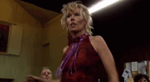 Woman In Red Dress Dancing GIF