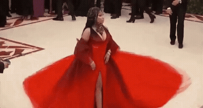 Woman In Red Dress Dancing GIF