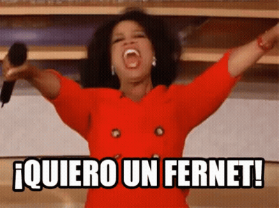Woman In Red Dress Holding Microphone Saying Quiero Un Fernet GIF