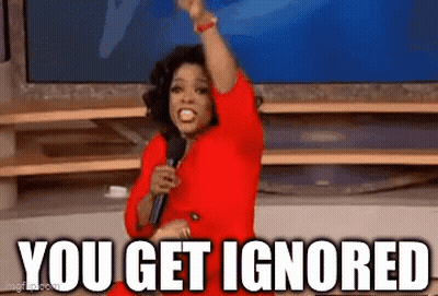 Woman In Red Dress Holding Microphone Saying You Get Ignored GIF
