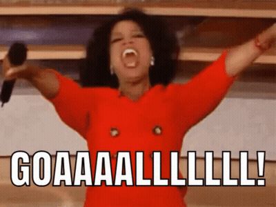 Woman In Red Dress Holding Microphone Shouting GIF