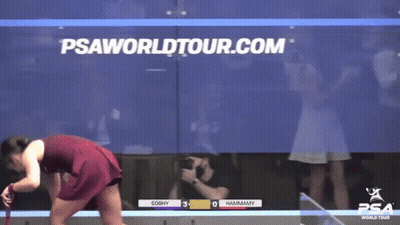Woman In Red Dress In Front Of Psaworldtour.com Screen GIF