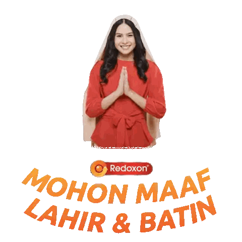 Woman In Red Dress Mohon Maaf Lahirl & Batin Sticker