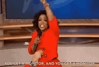 Woman In Red Dress Raising Arm GIF