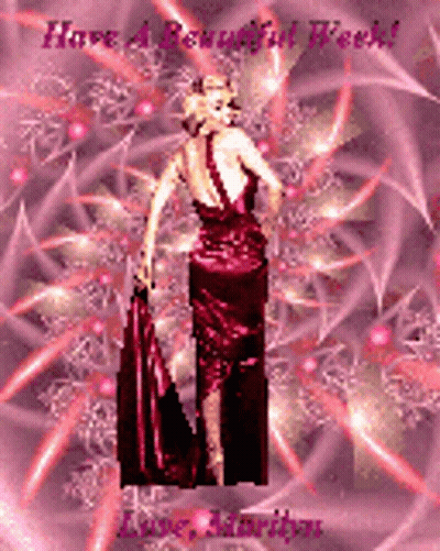 Woman In Red Dress Saying Have A Beautiful Week GIF
