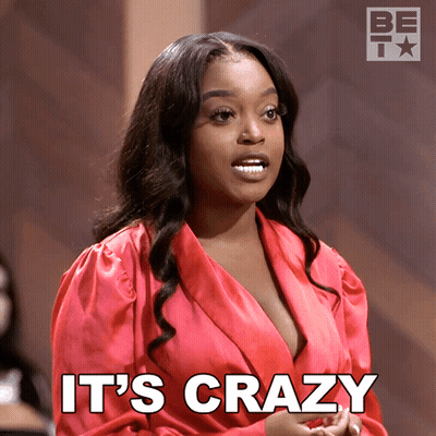 Woman In Red Dress Saying Its Crazy GIF