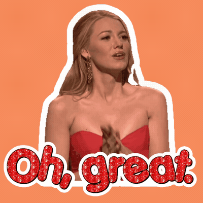 Woman In Red Dress Saying Oh Great GIF