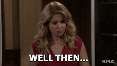 Woman In Red Dress Saying Well Then Netflix GIF