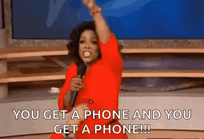 Woman In Red Dress Saying You Get A Phone GIF