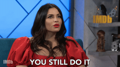 Woman In Red Dress Saying You Still Do It Imdb Logo GIF