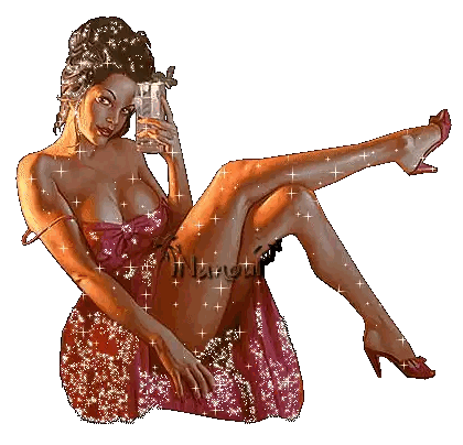 Woman In Red Dress Sitting Crossed Legs Sticker