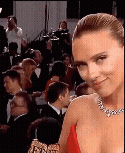 Woman In Red Dress Smiling GIF