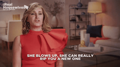 Woman In Red Dress Talking GIF