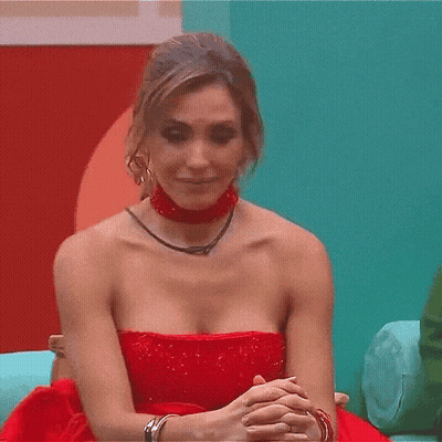 Woman In Red Dress With Choker GIF