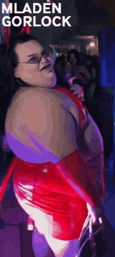 Woman in Red Dress With Mladen Gorlock