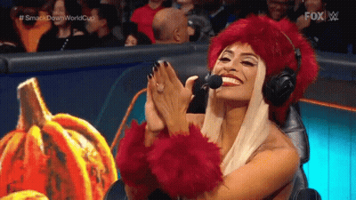 Woman In Red Fur Hat Clapping GIF