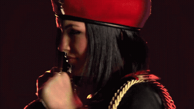 Woman In Red Hat Fist Pump GIF