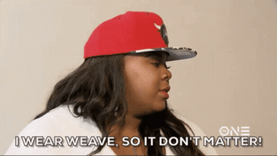 Woman In Red Hat Saying It Doesn't Matter GIF