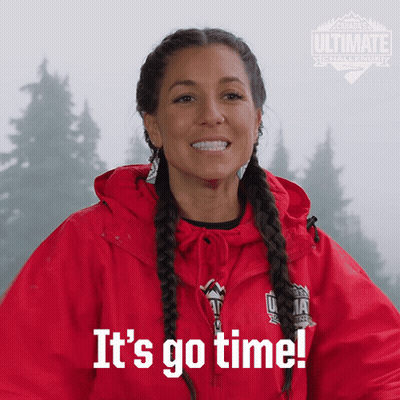 Woman In Red Jacket Saying Its Go Time GIF