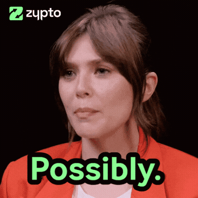 Woman In Red Jacket Saying Possibly GIF
