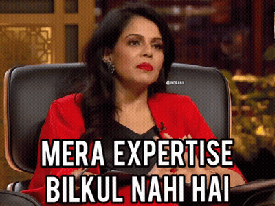 Woman In Red Jacket Says Mera Expertise Bilkul Nahi Hai GIF