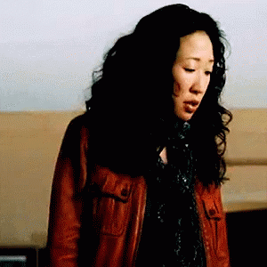 Woman In Red Leather Jacket And Black Shirt GIF