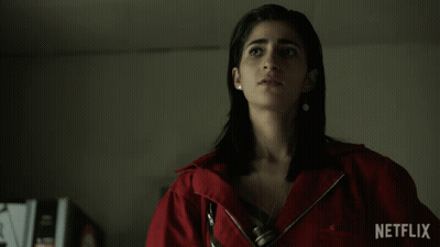 Woman In Red Netflix Jacket GIF