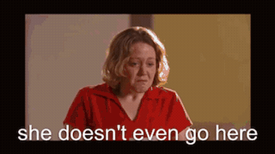Woman In Red Shirt Crying She Doesnt Even Go Here GIF