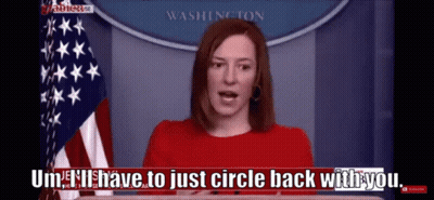 Woman In Red Shirt In Front Of American Flag GIF