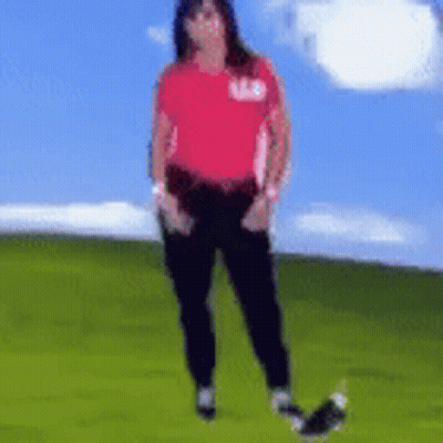 Woman In Red Shirt Number 128 In Field GIF