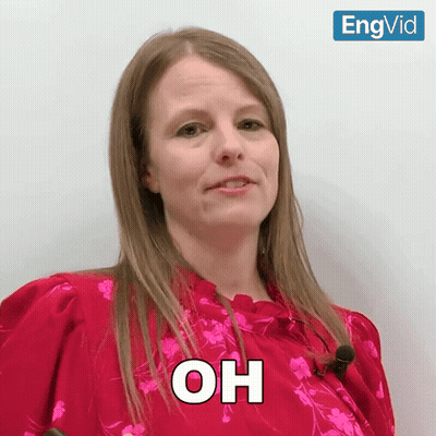Woman In Red Shirt Saying Oh GIF