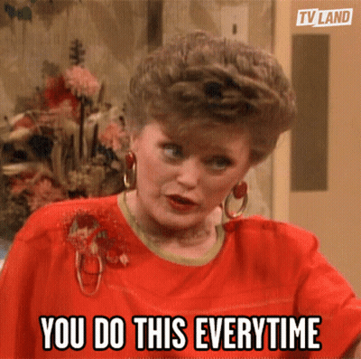 Woman In Red Shirt Says You Do This Everytime GIF