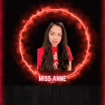 Woman In Red Shirt Surrounded By Red Circle Saying Miss Anne GIF