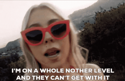 Woman In Red Sunglasses I'm On A Whole Nother Level GIF