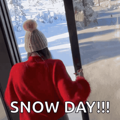 Woman In Red Sweater And Hat Looking Out Window GIF