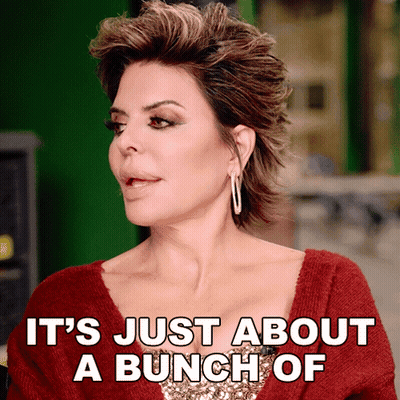 Woman in Red Sweater Saying It's Just About a Bunch Of