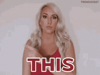 Woman In Red Tank Top Saying This GIF