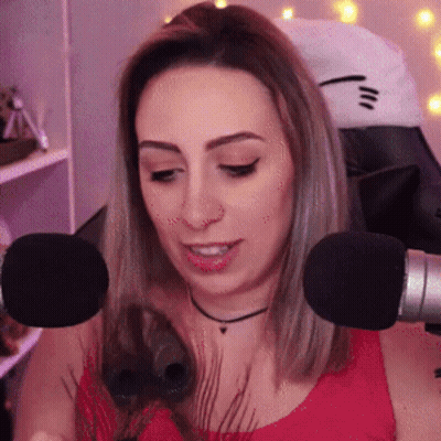 Woman In Red Tank Top Speaking GIF
