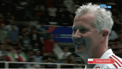 Woman In Red Tie Dye Sweatshirt Next To Man GIF