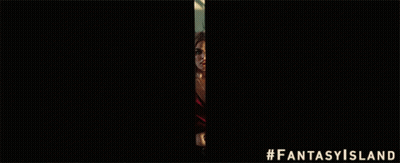 Woman In Red Top At #FantasyIsland Door GIF